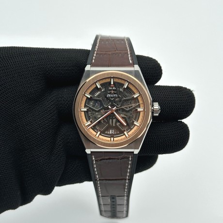 LF공장 제니스 데피 클래식 스켈레톤 로즈골드콤비 블랙다이얼 거미스트랩 ZEN048C - Defy Classic Skeleton YG/SS/LE Ske LF V2 A2892