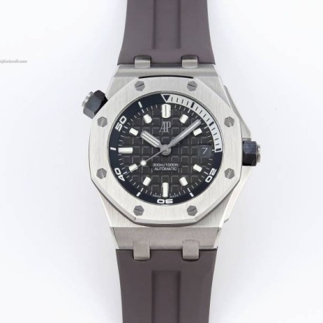 APS공장 오데마피게 로얄오크오프쇼어 다이버 15720 스틸 그레이다이얼 러버스트랩 Royal Oak Offshore Diver 15720 SS APSF 1:1 Best Edition Gray Dial on Gray Rubber Strap A4308 Super Clone