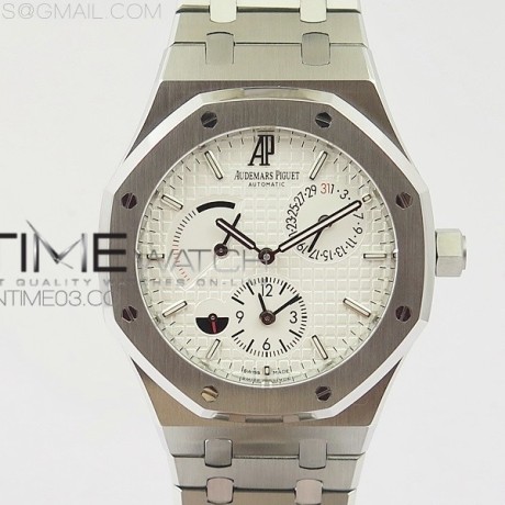TW공장 오데마피게 로얄오크 26120 스틸 화이트다이얼 브레이슬릿 ROYAL OAK 41MM 26120 SS WHITE DIAL ON SS BRACELET A2329