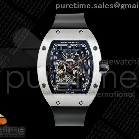 AV공장 리차드밀 티타늄 RM67-01 스켈레톤다이얼 블랙러버스트랩 AVF RM67-01 SS Blue Skeleton Dial on Black Rubber Strap CRMA6 Clone