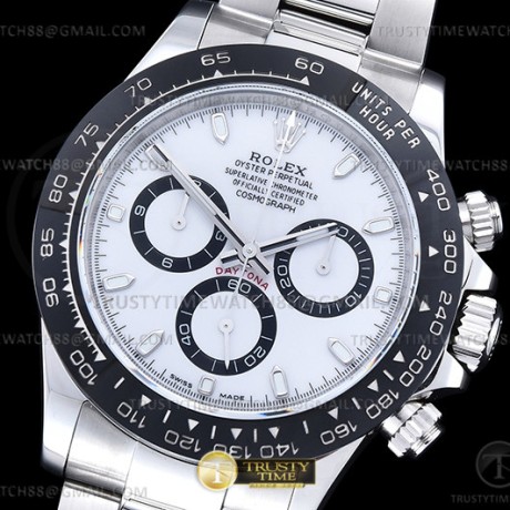 QF공장 롤렉스 세라믹 데이토나 화이트다이얼 브레이슬릿 Daytona 116500 CER SS/SS White 904L QF V3 SH4130