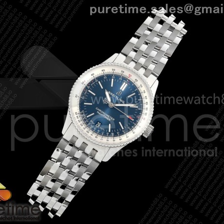 TF공장 브라이틀링 내비타이머 38 블루다이얼 브레이슬릿 Navitimer 38 Date SS TF 1:1 Best Edition Blue Dial on SS Bracelet A2824