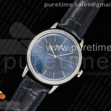 제니스 엘리트 클래식 42 스틸 블루다이얼 가죽스트랩 Elite Classic 42 SS Blue Dial on Black Leather Strap MIYOTA 9015