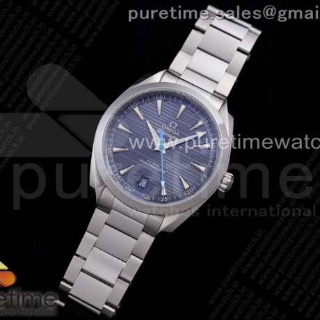 OX공장 오메가 씨마스터 아쿠아테라 블루다이얼 Aqua Terra 150M Master Chronometers OXF 1:1 Best Edition Blue Dial on SS Bracelet Strap A8900
