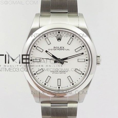 BP공장 롤렉스 오이스터퍼페츄얼 39mm  스틸 화이트다이얼 브레이슬릿 OYSTER PERPETUAL 39MM 114300 WHITE DIAL ON SS BRACELET SA3132