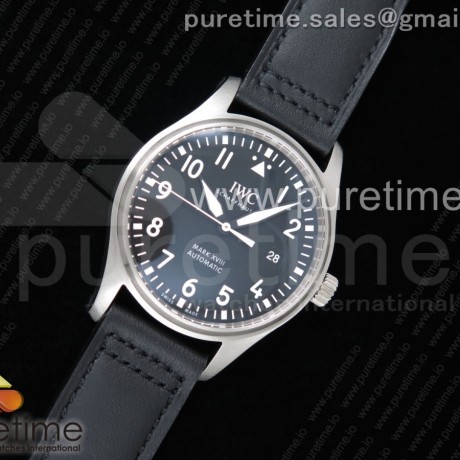 M+F공장 IWC 마크18 블랙다이얼 가죽스트랩 Mark XVIII IW327001 SS Black Dial on Black Leather Strap A35111