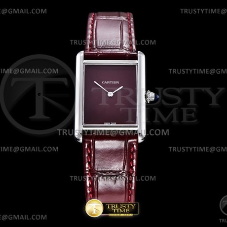 DR공장 까르띠에 탱크 머스트 라지 레드다이얼 악어스트랩 Cartier Tank Must SS/LE Red DRF Swiss Qtz