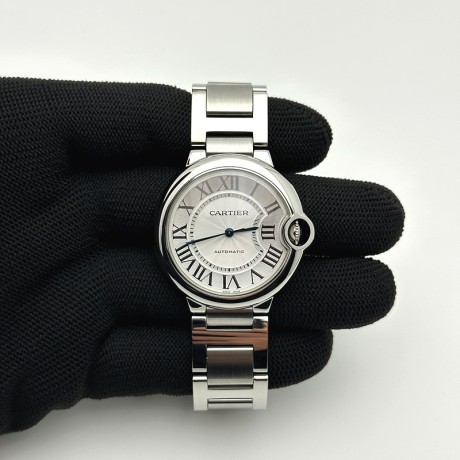 CH공장 까르띠에 발롱블루 36mm 스틸 화이트다이얼 오토메틱 브레이슬릿 Ballon Bleu 36mm SS CHF 1:1 Best Edition White Texture Dial on SS Bracelet NH05A