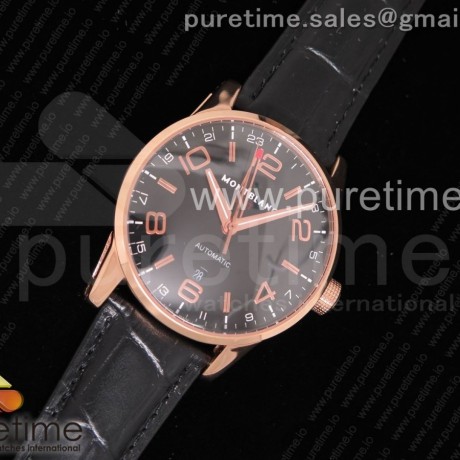 몽블랑 타임워커 GMT 로즈골드금장 블랙다이얼 가죽스트랩TimeWalker GMT Automatic RG Black Dial on Black Leather Strap A2836