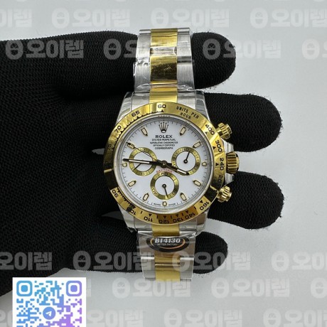 BT공장 롤렉스 스틸 데이토나 옐로우골드콤비 화이트다이얼 브레이슬릿 Daytona 116523 BTF 1:1 Best Edition 904L SS Case and Bracelet White Dial SA4130