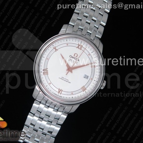 MK공장 v4 오메가 드빌 스틸 화이트다이얼 로즈골드인덱스 브레이슬릿 De Ville SS White Dial RG Markers on SS Bracelet MIYOTA 9015 V4