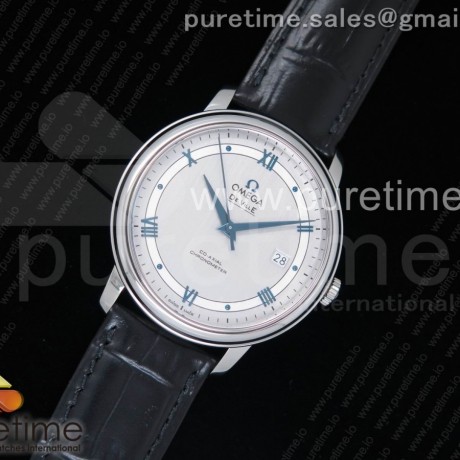 MK공장 v4 오메가 드빌 스틸 실버다이얼 블루인덱스 블랙가죽스트랩 De Ville SS Silver Dial Blue Markers on Black Leather Strap MIYOTA 9015 V4