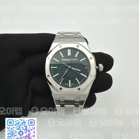 APS공장 오데마피게 로얄오크 15510 50주년기념판 그린다이얼 브레이슬릿 Royal Oak 41mm 15510 "50th Anniversary" SS APSF 1:1 Best Edition Green Dial on SS Bracelet SA4302 Super Clone