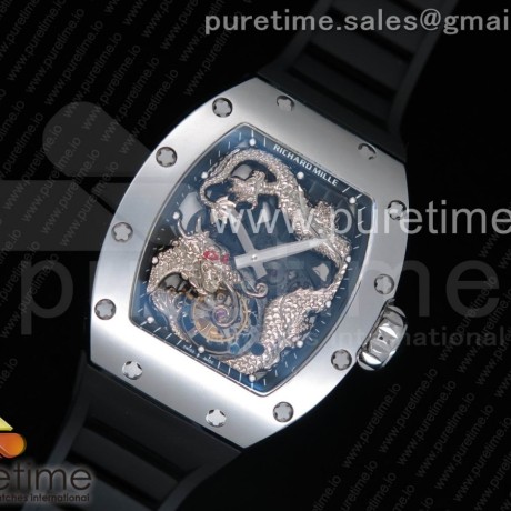 tw공장 리차드밀 RM057 투어빌론 스틸 드래곤다이얼 블랙러버스트랩 RM057 Tourbillon SS Dragon Dial on Black Rubber Strap