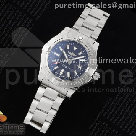 TF공장 브라이틀링 어벤져 43 스틸 블랙다이얼 브레이슬릿 Avenger Automatic 43mm SS TF 1:1 Best Edition Black Dial on SS Bracelet A2824