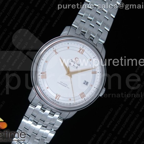 GP공장 오메가 드빌 스틸 화이트다이얼 골드인덱스 브레이슬릿 De Ville SS White Dial Gold Markers on SS Bracelet A2824