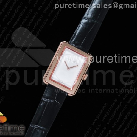 OX공장 샤넬 프리미에르 보이 드 샤넬 로즈골드 금통 화이트다이얼 블랙스트랩 Premiere RG Polished Bezel White Dial on Black Leather Strap Jap Quartz