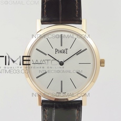 BBR공장 피아제 알티플라노 로즈골드금장 화이트다이얼 가죽스트랩 ALTIPLANO RG WHITE DIAL ON BROWN LEATHER STRAP A430P