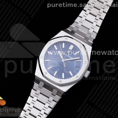 OM공장 V2 15500 블루다이얼 브레이슬릿 Royal Oak 41mm 15500 SS Blue Textured Dial on SS Bracelet MIYOTA 9015 V2