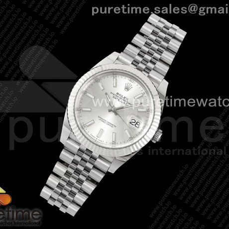 C+공장 롤렉스 데이저스트 41 스틸 실버다이얼 쥬빌레브레이슬릿 DateJust 41 126334 C+F 1:1 Best Edition 904L Steel Silver Dial on SS Jubilee Bracelet VR3235 씨플러스