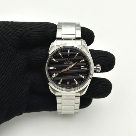 VS공장 오메가 씨마스터 아쿠아테라 150m 블랙다이얼 스틸핸즈 브레이슬릿 41mm Aqua Terra 150M Master Chronometers Black Dial SS Hand on SS Bracelet A8900 Super Clone