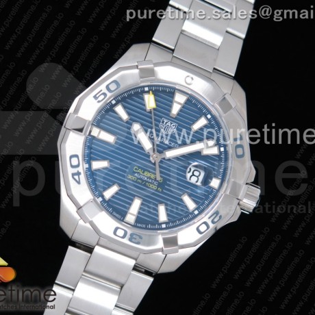 OX공장 태그호이어 아쿠아레이서 칼리버5 43MM 스틸 블루다이얼 브레이슬릿 Aquaracer Calibre 5 SS 43mm SS Bezel Blue Dial on SS Bracelet SW200