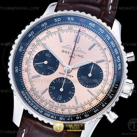 OX공장 브라이틀링 내비타이머 크로노 가죽스트랩 Navitimer B01 Chrono 43mm SS/LE Cop OXF A7750