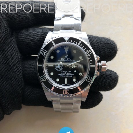 BP 롤렉스 클래식 씨드웰러 POLIZA CLASSIC SEA DWELLER POLIZIA SS BLACK DIAL ON SS BRACELET A2824