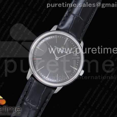 KZ공장 바쉐론콘스탄틴 패트리모니 스틸 블랙다이얼 가죽스트랩 Patrimony Calatrava SS Black Dial on Black Leather Strap MIYOTA 9015