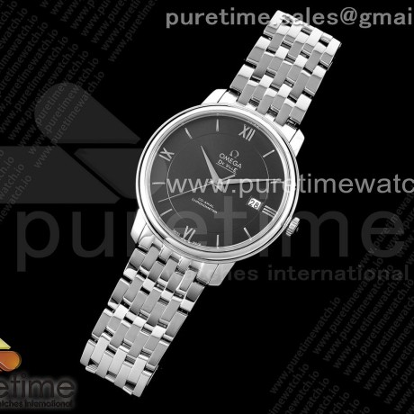 TWS공장 오메가 드 빌 스틸 블랙다이얼 실버인덱스 브레이슬릿 De Ville SS TWF 1:1 Best Edition Black Dial SS Markers on SS Bracelet MIYOTA 9015