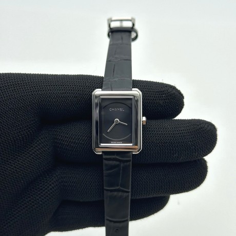 OX공장 샤넬 프리미에르 보이 드 샤넬 블랙다이얼 블랙스트랩 Premiere SS Polished Bezel Black Dial on Black Leather Strap Jap Quartz