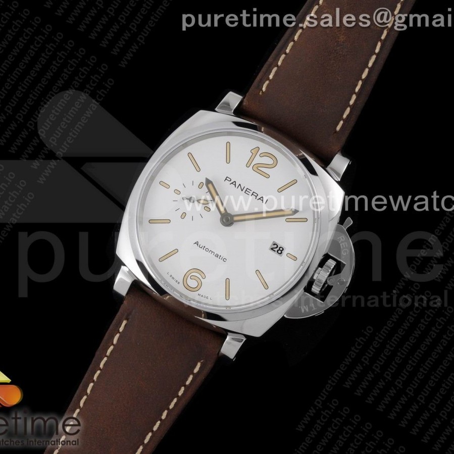 VS공장 파네라이 PAM1046 화이트다이얼 가죽스트랩 PAM1046 Luminor Due VSF Best Edition White Dial on Brown Asso Strap AXXXIV