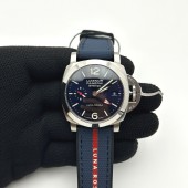 VS공장 파네라이 PAM1404 블루다이얼 블루러버스트랩 PAM1404 Z GMT SS VSF 1:1 Best Edition Blue Dial on Blue Rubber Strap Asian P900