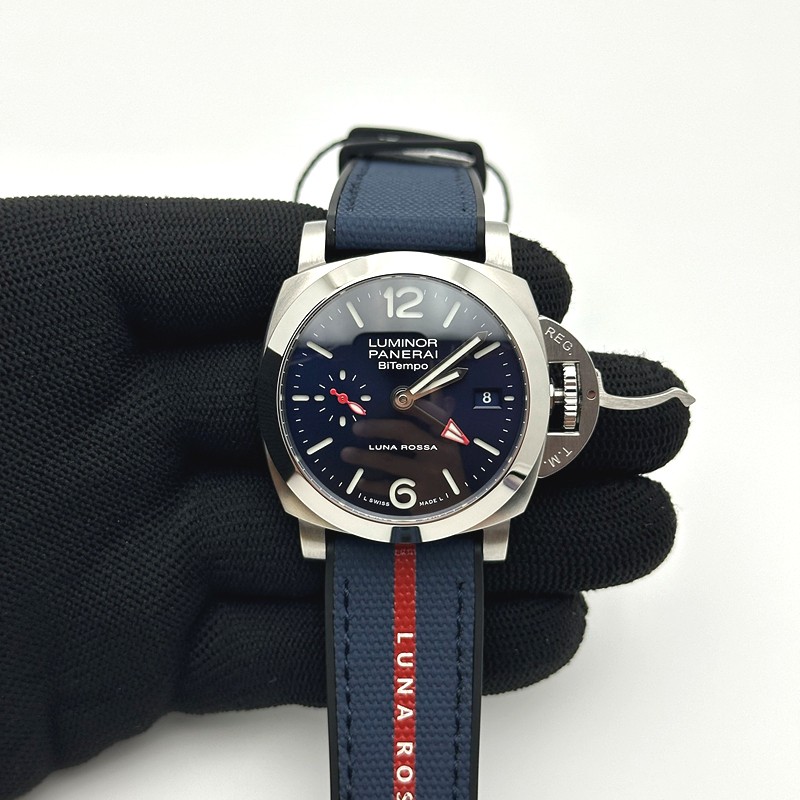 VS공장 파네라이 PAM1404 블루다이얼 블루러버스트랩 PAM1404 Z GMT SS VSF 1:1 Best Edition Blue Dial on Blue Rubber Strap Asian P900