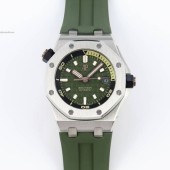 APS공장 오데마피게 로얄오크오프쇼어 다이버 15720 스틸 그린다이얼 러버스트랩  Royal Oak Offshore Diver 15720 APSF 1:1 Best Edition Green Dial on Green Rubber Strap SA4308