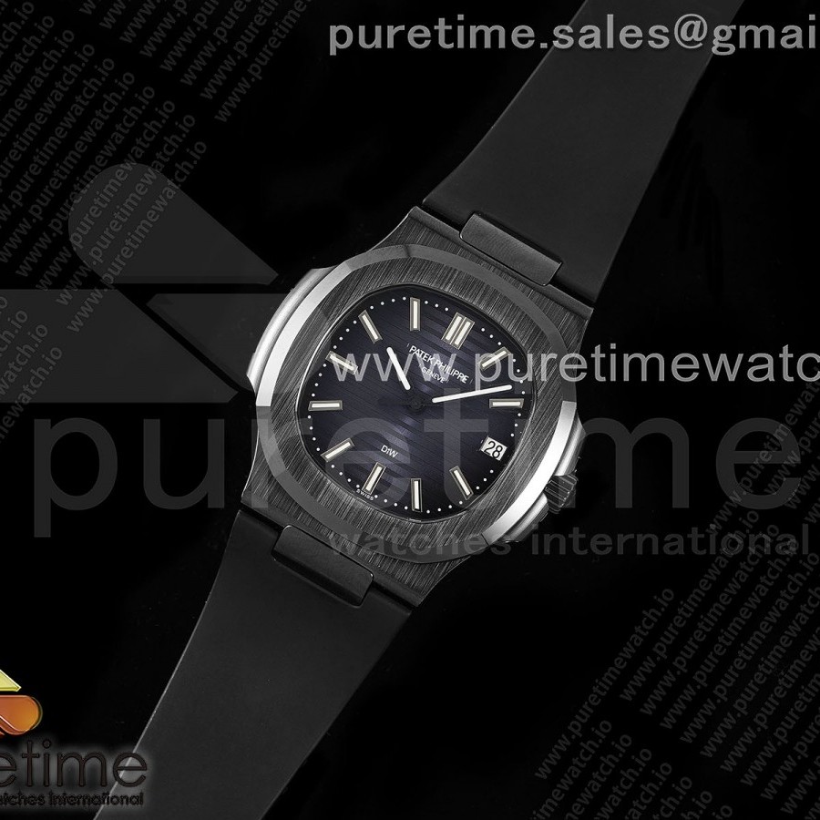 AMG공장 파텍필립 노틸러스 5711 블랙풀세라믹 블루다이얼 블랙러버스트랩 AET Nautilus 5711 Black Ceramic AMGF Best Edition Blue Dial on Black Rubber Strap MIYOTA 9015