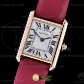 F1공장 까르띠에 탱크 머스트 스몰 로즈골드금통 핑크스트랩 Cartier Tank Must Small RG/LE Wht F1F Sw Qtz