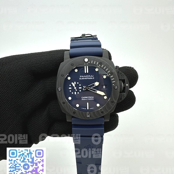 VS공장 파네라이 PAM1232 섭머저블 카보테크 블루다이얼 블루러버스트랩 PAM1232 W Carbotech SBF 1:1 Best Edition Blue Dial on Blue Rubber Strap P900 VS공장