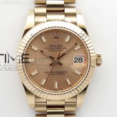 BP공장 롤렉스 데이저스트 31 로즈골드금통 로즈골드다이얼 브레이슬릿2813 Datejust 31mm 278275 RG RG Sticks Markers Dial on RG President Bracelet