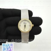 8848공장 디올 라 디 드 디올 로즈골드콤브 자개화이트다이얼 브레이슬릿 La d de dior satine SS/RG Crystal Bezel 8848F 1:1 Best Edition White MOP Dial on SS bracelet Swiss Quartz