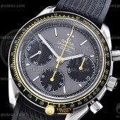 HR공장 오메가 스피드마스터 레이싱 크로노그래프 블랙옐로우 그레이다이얼 러버스트랩 Speedmaster Racing Chrono 40mm SS/RU Gry/Blk HRF C3330
