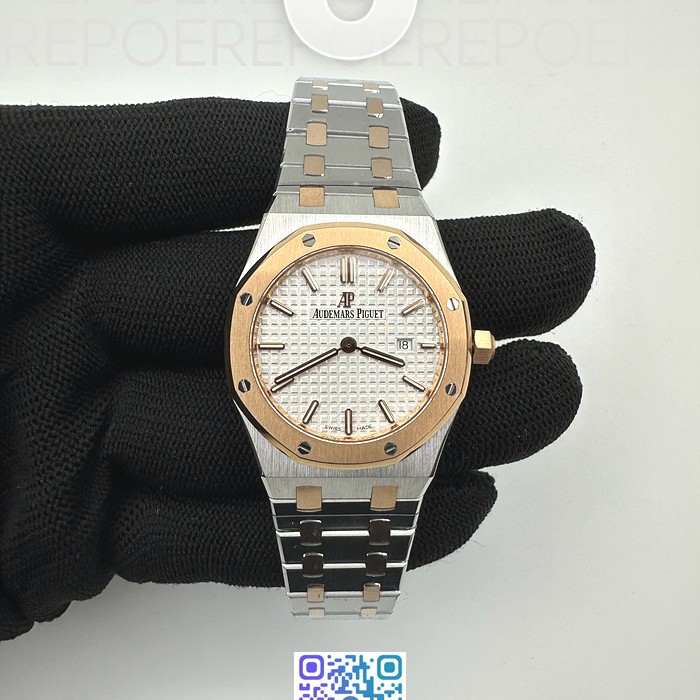 8F공장 오데마피게 로얄오크 33mm 화이트다이얼 로즈골드콤비