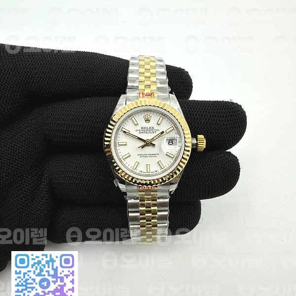 GM공장 롤렉스 데이저스트 28 옐로우골드콤비 화이트다이얼 2671 DJ Ladies 28mm Jub Flt 904L YG/SS Wht/Stk GMF A2671