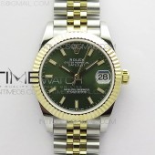 BP 롤렉스 데이저스트 31 옐로우골드콤비 그린다이얼 2813 Datejust 31mm 278273 SS/YG BP Best Edition Gray Stick Markers Dial on SS/YG Jubilee Bracelet