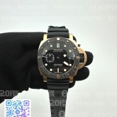 SB공장 파네라이 섭머저블 PAM1070 블랙다이얼 러버스트랩 PAM1070 W SBF 1:1 Best Edition Black Dial on Black Rubber Strap P900 VS공장