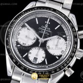 HR공장 오메가 스피드마스터 레이싱 크로노그래프 블랙팬더다이얼 브레이슬릿 Speedmaster Racing Chrono 40mm SS/SS Blk/Wht HRF C3330