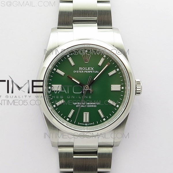 BP공장 롤렉스 오이스터퍼페츄얼 36미리 그린다이얼 2813 Oyster Perpetual 36mm 126000 BP Best Edition Green Dial on SS Bracelet