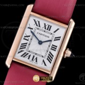 F1공장 까르띠에 탱크 머스트 로즈골드금통 핑크스트랩 Cartier Tank Must Lrg RG/LE Wht F1F Sw Qtz