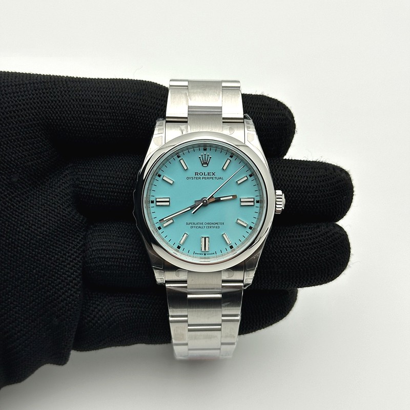 VS공장 롤렉스 오이스터퍼페츄얼 36 티파니 블루다이얼 브레이슬릿 터콰이즈 Oyster Perpetual 126000 36mm VSF 1:1 Best Edition 904L Steel Tiffany Blue Dial VS3230 V2