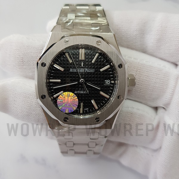 JF공장 V5 오데마피게 로얄오크 15450 Cal.3120 Audemars Piguet Royal Oak 15450 스틸 블랙다이얼 브레이슬릿